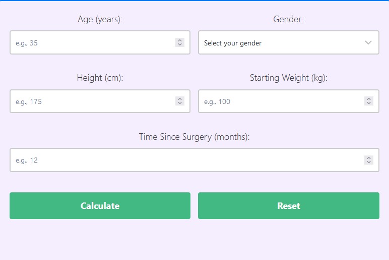 Gastric Sleeve Weight Loss Calculator How Much Weight Will I Lose