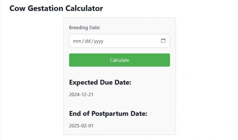 Cow Gestation Calculator: Unveiling the Secrets of Cattle Gestation