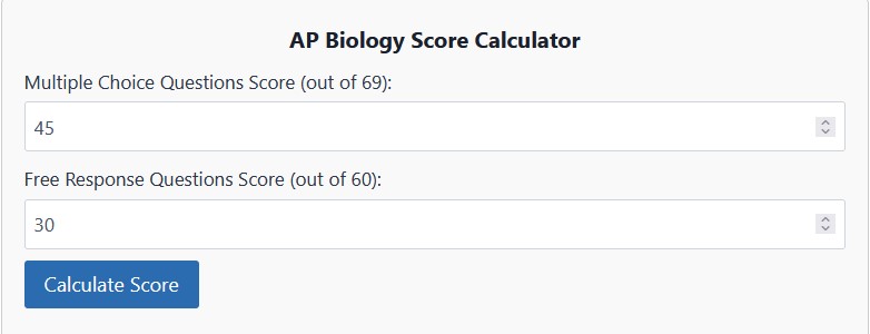 AP Bio Score Calculator