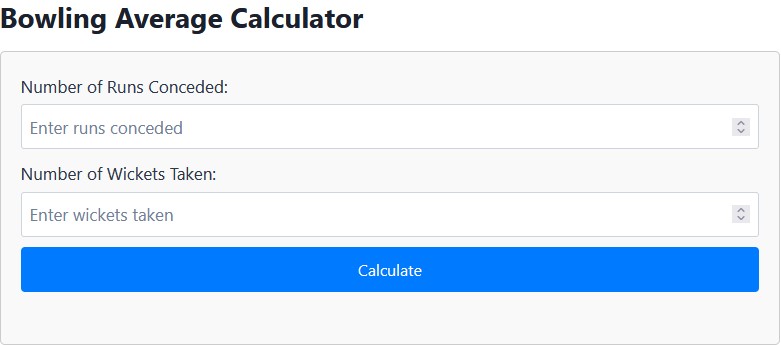 Bowling Average Calculator