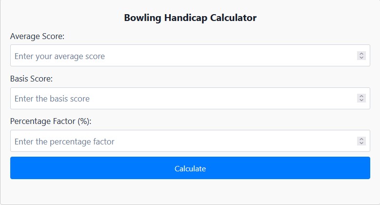 Bowling Handicap Calculator