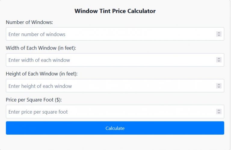 Car Window Tint Cost Calculator – How Much Should Window Tinting Cost