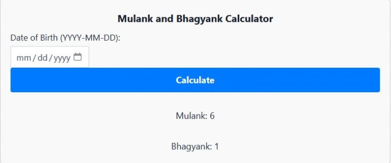 Mulank and Bhagyank Calculator – How to Calculate Mulank