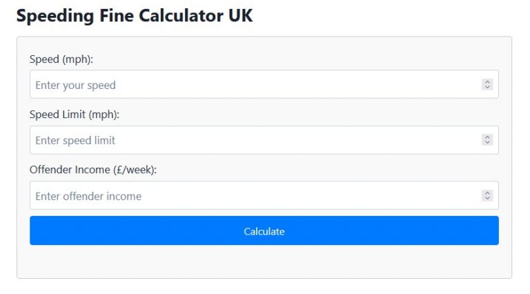 Speeding Fine Calculator UK – Understanding Penalties for Exceeding Speed Limits