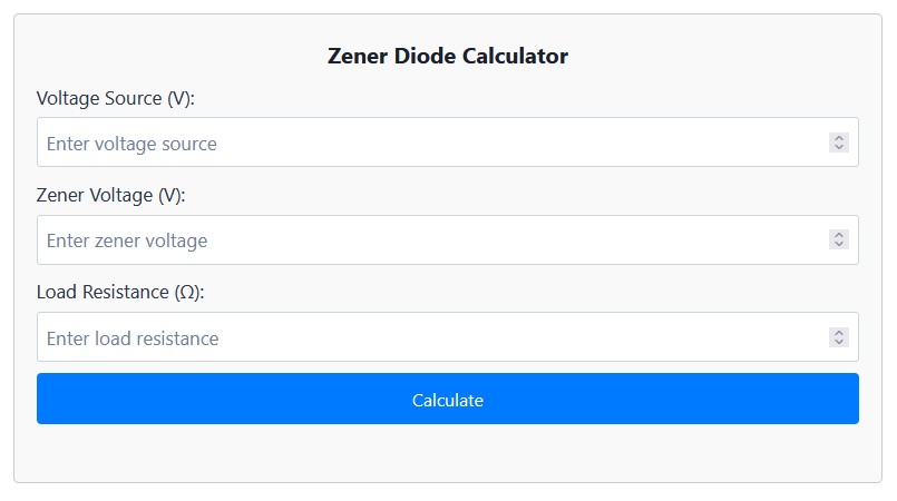 Zener Diode Calculator