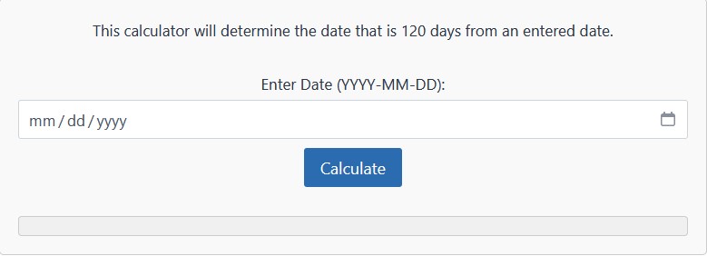 What is 120 Days From Today Calculator - Calculate 120 Day Calculator ...