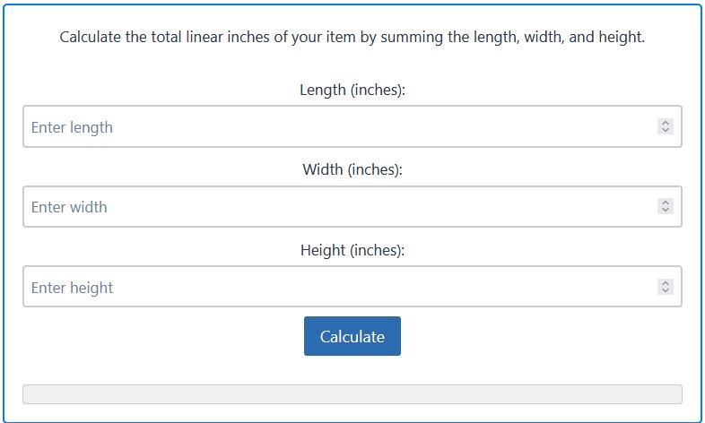 62 linear inches in retailer feet