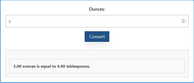 Ounces to Tablespoons Calculator - Convert oz to tbsp