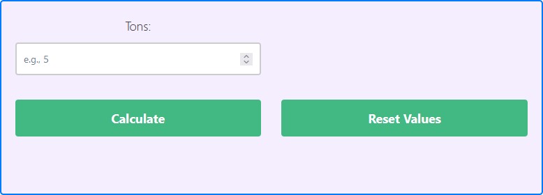 Ton To Kw Conversion Calculator Convert Tons To Kw 8347