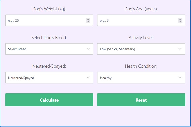 Dog Calorie Calculator By Breed and Age Optimizing Your Dog's Diet
