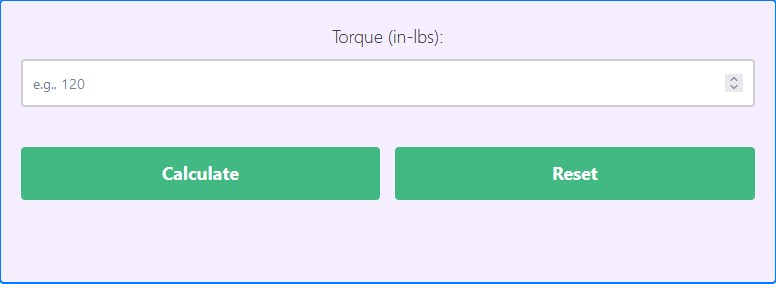 Inch Pounds To Foot Pounds Calculator Lb ft To Lb in Conversion