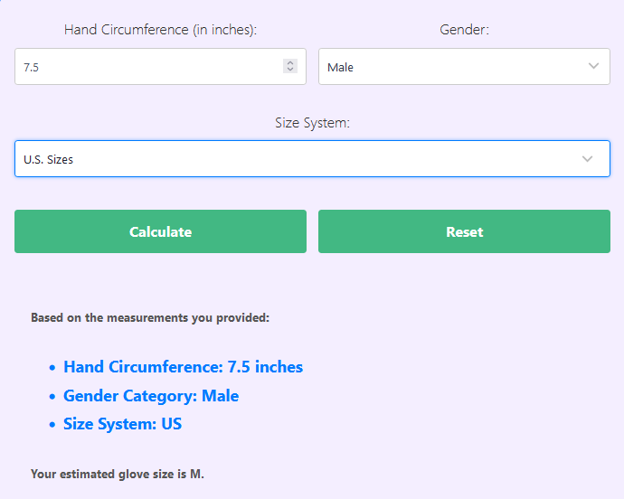 Glove Size Calculator Measure Your Perfect Glove
