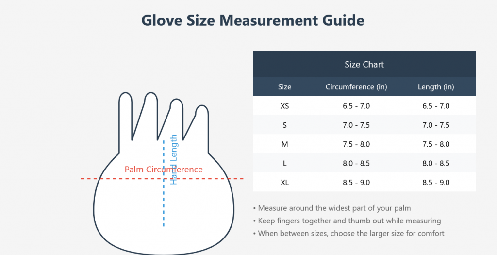 Glove Size Chart